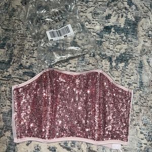 Sequin crop top